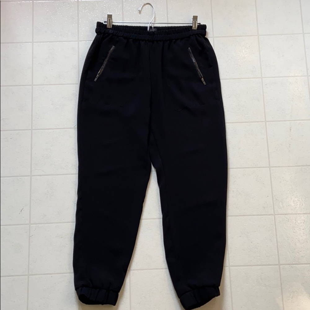 J.Crew elasticized black dress pants with zipper